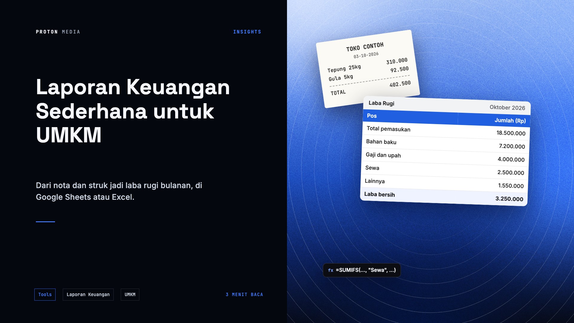 Cara Membuat Laporan Keuangan Sederhana untuk UMKM dari Nota dan Struk